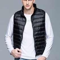 블루모드 남자 오리털 조끼 경량 패딩 사무실 구스 다운