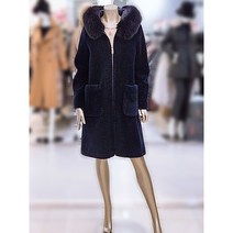 미니멈 폭스퍼 후드 무스탕 코트MWDKFL9980