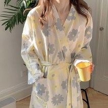 골프 샤워가운 목욕 욕실 여름 샤워 가운, 1.크림꽃, 1개