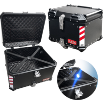 HAYA 알루미늄탑박스 45L 55L 65L 80L 100L 리어백 알미늄 리어백 대형, 100리터, 블랙