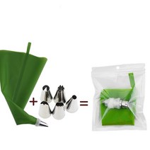 계량 8 개대 파이핑 팁 세트 아이싱 크림 과자 가방 6 노즐 실리콘 주방 액세서리 diy 케이크 장식, 초록