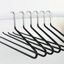 피케이몰 논슬립 심플 곡선 바지걸이 정장바지 하의 옷걸이 10개세트, 블랙, 10개