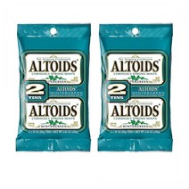 Altoids Wintergreen Mints 알토이즈 윈터그린 민트 캔디 1.76oz(50g) 4팩, 50g, 4개