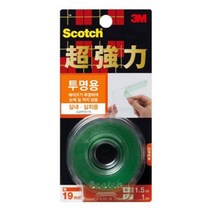 유리 아크릴 투명접착 양면테이프 19mm x 1.5M 강력접착제 산업용 강력양면테이프