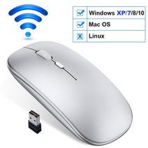 서든 배그 유선버티컬 마우스 무선 블루투스 충전식 컴퓨터 인체 공학적 자동 usb 광학 일시 중지 게이머 노트북 액세서리 pc, 2.4ghz 스무스 실버, 2.4ghz 스무스 실버