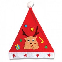 스쿨문구 DIY 크리스마스 펠트 모자 루돌프 만들기, 없음