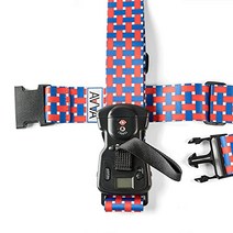 AVVA 아바 TSA 락 슈트 케이스 벨트 VA-904 중량 스케일 첨부 중량계 최대 40kg까지 계측 십자 타입