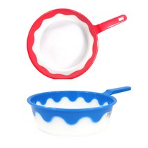 플라스틱 손잡이 칼라채 중형 채망 거름망채반 22.5cm, 1개