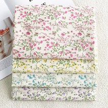 대폭 선염린넨거즈 이사벨 플라워 4color WS 1112 A6, 연보라