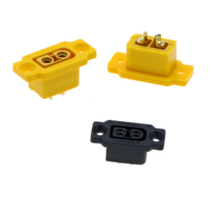 XT60 BE-F 커넥터 암 브라켓일체형 DC잭 드론 RC카, XT60BE-F 암 일체형 옐로우