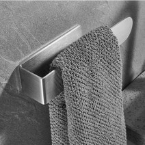 잇다이가 무타공 접착식 주방 행주걸이 고급 스텐 다용도 수건걸이, 블랙