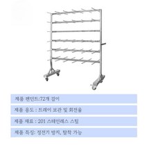 공장 자재 걸이 거치대 부품 진열대 보관대 제품 랙, 양면 72 홀더 (탈부착 가능)