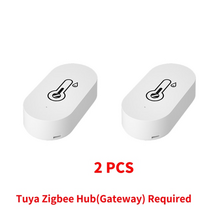 스마트온습도계 온도기록계 Tuya zigbee 스마트 온도 습도 센서 실내 습도계 컨트롤러 모니터링 작업 스마트 스피커 alexa google 홈, 2개