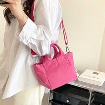 여성 나들이 보조백 핑크 가방 소형 크로스백 핸드폰가방 캐쥬얼토트백 귀여운 여자 면가방