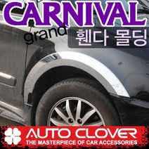 그랜드카니발 휀다몰딩 타이어 바퀴몰딩 크롬 (2008년~13년) 11인승전용 4p