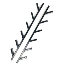 벽걸이 바벨 봉 거치대 선반 랙 헬스장 피트니스 폴, 90cm 6단 블랙