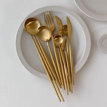 스테이828 카페 골드 디저트 양식기 커트러리 세트, 디저트스푼