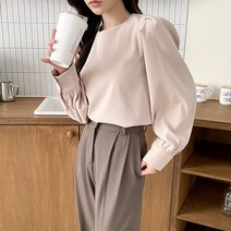 끄레아또레 끄레아또레 퍼프소매 우아한 블라우스 J021CMA102