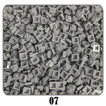 부품500 개/몫 100G 플레이트 1x1 빌딩 블록 MOC 부품 DIY 픽셀 아트 QR 코드 벽돌 모자이크 키즈 완구 52, 07 07, 한개옵션1