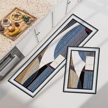 층간소음 매트 아파트 주방 바닥 매트 침실 거실 긴 침대 옆 러그 복도 부드럽고 세탁 가능한 카펫 미, 09 9_04 50cmx80cm 1pc