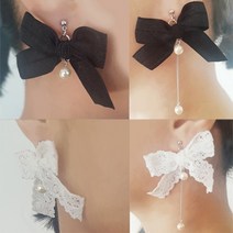 리본홀릭 실버귀걸이