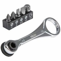 Klein Tools 65200 래칫 세트 5피스 미니 필립스 슬롯 기타 소켓 사이즈용 어댑터 포함 좁은 공간용