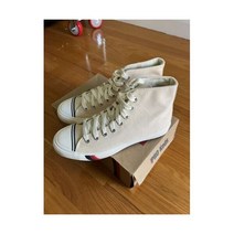 프로 Keds 케즈 로얄 하이 표백되지 않은 화이트 베이지 하이탑 스니커즈 PK54481 희귀 사이즈 9