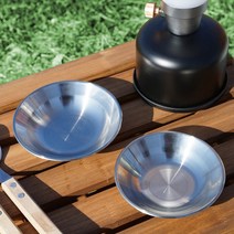 국산 캠핑용 미니 소스볼 스텐 귀여운 간장 종지, 중(120mmX25mm), 1개