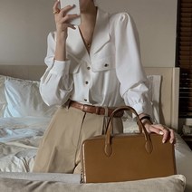 봄날의꽃 3컬러 주름지 긴팔 셔츠