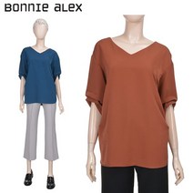 [보니알렉스] 뒷단추 포인트 퍼프소매 블라우스BCSA115A