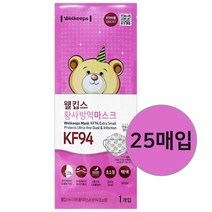 웰킵스 초소형 KF94 미세먼지 유아용 보호 마스크 (25개), 25개입, 1박스