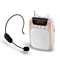 컴스 FM 휴대용 유무선 마이크 앰프 WW327 + 무선 마이크 + 유선 마이크