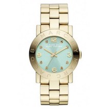 [해외]명품마크제이콥스시계70015213 MARC JACOBS GOLD TONE SWAROVSKI CRYSTALS TURQUOISE DIAL BRACELET WATCH MBM3301