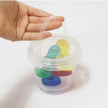투명 간식 구디백 손잡이 바스켓 10P 원형 선물 땅콩통 견과류용기 간식용기 견과류통 소분용기 과자통