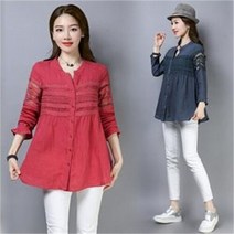 셀러허브 여성패션 [오노마] ONM G75612/레이스 시원한 마블라우스/마셔츠/면블라우스