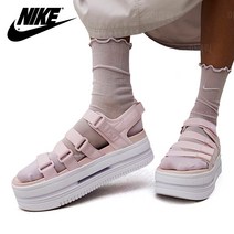 나이키 아이콘 클래식 플랫폼 샌들 핑크 여성 신발 샌달 슬리퍼 키높이 통굽 여름 스포츠