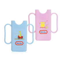 리틀타익스 125ml 미니 팩 홀더 핑크부엉이 + 블루기린, 혼합 색상, 3세트