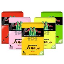 두성종이 A4 색지 OA 팬시페이퍼 점보, 500매, JP67(연보라색) x A4