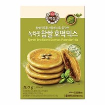 CJ제일제당 홈베이킹 녹차맛 찹쌀호떡믹스 아이들간식 아이들간식 쿠키 와플 식빵 만들기 400 g, 2세트