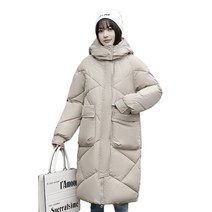 여성 겨울 롱패딩 웰론 에어볼 도톰 방한 후드 루즈핏 코트 Women