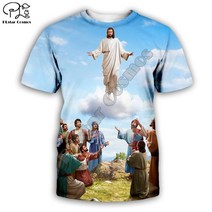 예수님 그리스도 PLstar Cosmos Christian olic Jesus R Streetwear 3DPrint Summer Casual Funny T-shirts, 02 T-shirts_03 M