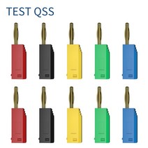 전기자전거 배터리 부품 브레이크 QSS 10PCS 2MM 바나나 플매트 카펫 러그 금 도금 스택 형 전기 커넥터 액세서리 5 색 Q.10003, 한개옵션1