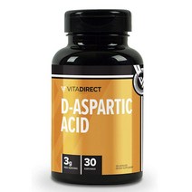 미국 VitaDirect D-아스파라긴산 3000mg 120캡슐