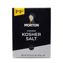 Morton Kosher Salt Coarse 몰튼 코셔 솔트 굵은 소금 1.5kg, 1개