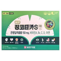 [하늘문 케어] 일양약품 약국 정품 징코티카S 에스 4개월분 2개월분 은행잎 조혈비타민 혈액순환 혈행개선 이명 집중 징코큐텐