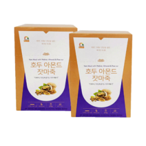 [트윈스몰] 간편하고 맛있게 즐기는 식사 대용식! (호두 아몬드 잣마죽) 스틱형21g x 13포, 2box, 21g