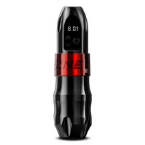 Xnet Titan 회전식 타투 머신 42mm 그립 - 무선 카트리지 펜 1950mAh 배터리 전원 일본 코어리스 모터 디지털 LCD 디스플레이 장비 공급 아티스트용, 대략적인 버전, 빨간색, 빨간색