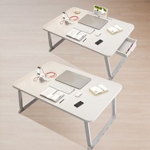 유메이루리 넓은 앉은뱅이 접이식 좌식테이블 낮은책상70cmX48cm 2종, 서랍형_화이트