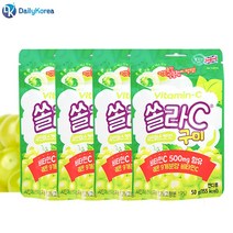 고려은단 쏠라C구미 샤인머스켓맛 50g 4개 비타민C 어린이간식 캔디 쏠라씨 젤리 간식 D