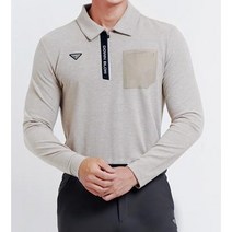 남성 골프웨어 반집업 포켓 카라 티셔츠 CB